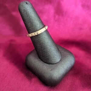 CTR Sterling Silver 925 Ring Size Approx 6 & 3/4 Cream Inlay